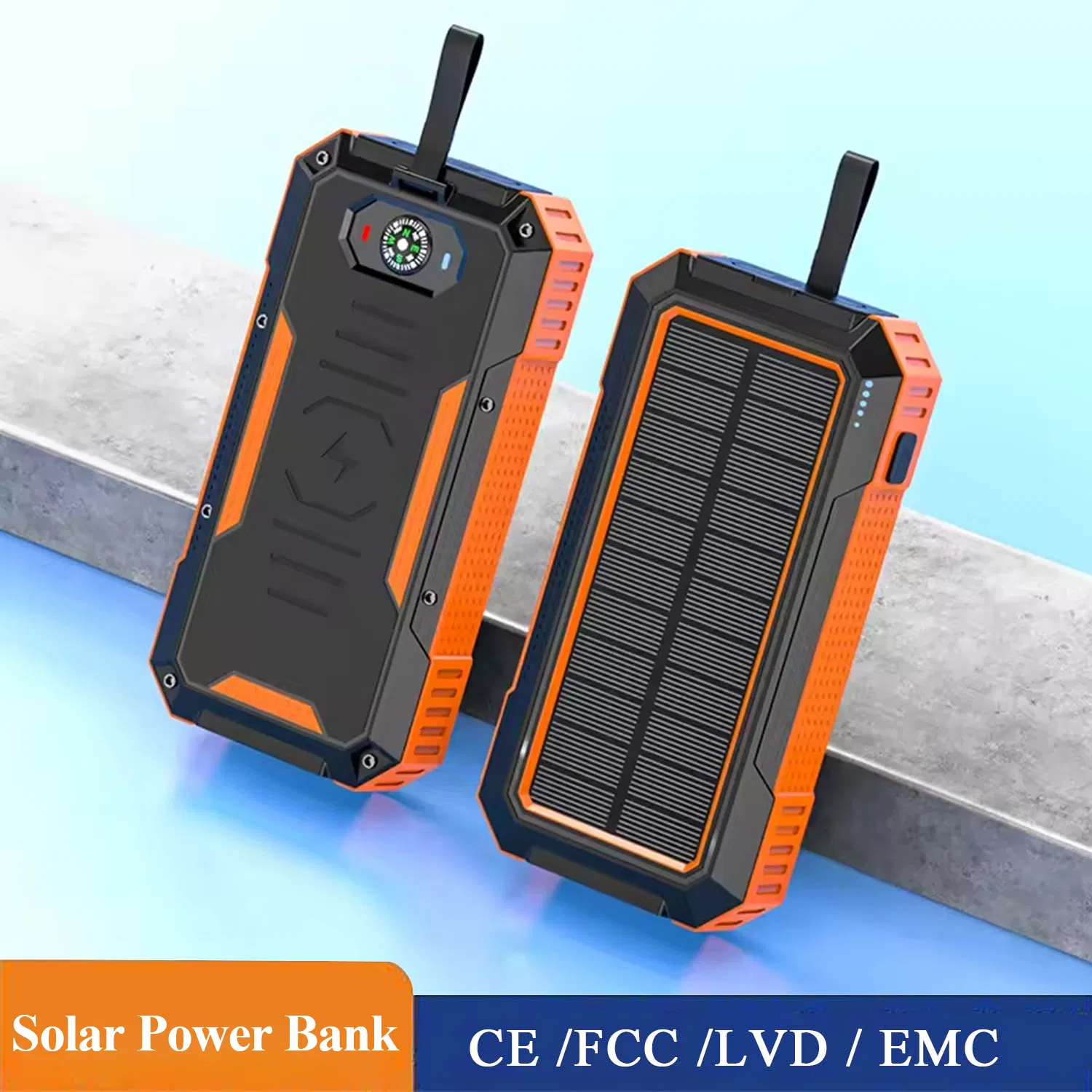 High-Capacity Portable Power Bank: Travel-Friendly Solar Charging Solution