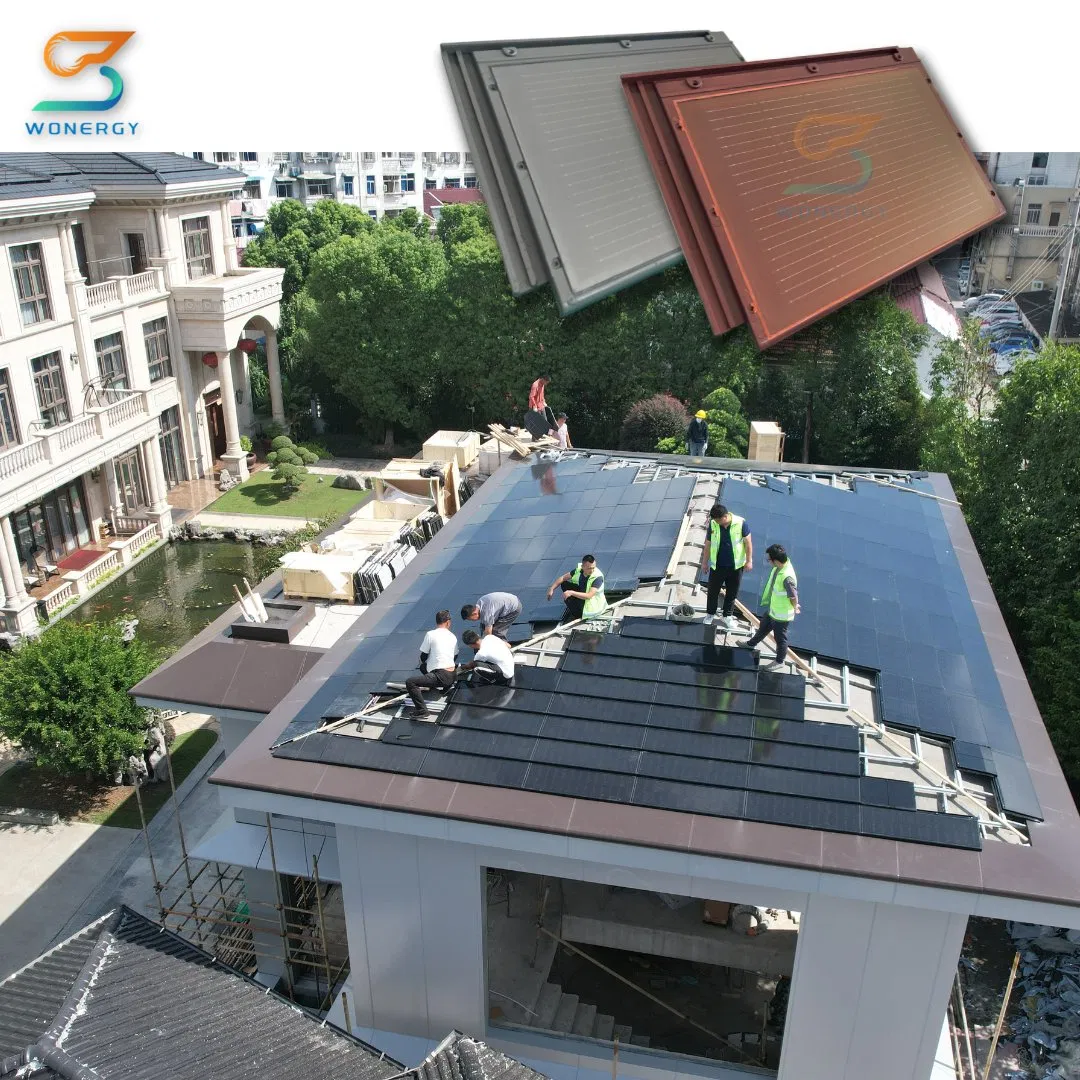Wonergy BIPV Solar Roof Tiles 87W 220V Solar Panel Powered Electricity Solar Roofing Tile