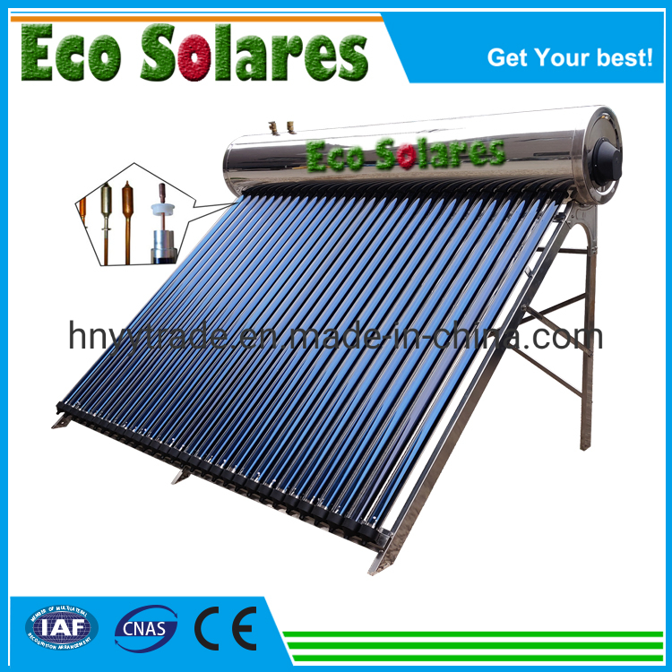High Pressure Integrated Solar Water Heater with Heat Pipe Tubes