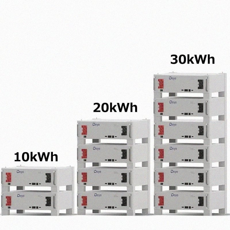 Deye Solar Power Bank LiFePO4 Battery 51.2V 100ah with RS485 Communication 64 Units Parallel for Smart Grid Integration