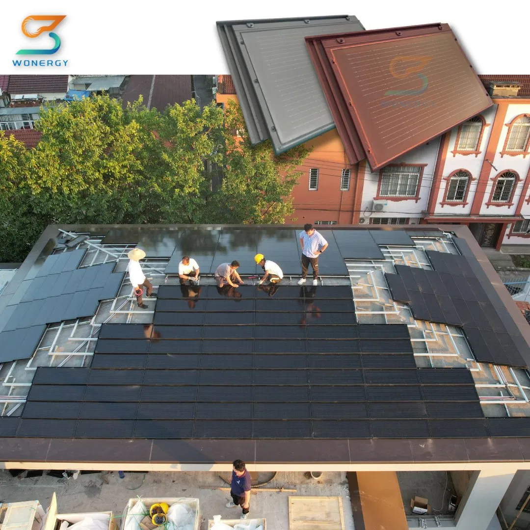 Wonergy BIPV Solar Roof Tiles 87W 220V Solar Panel Powered Electricity Solar Roofing Tile