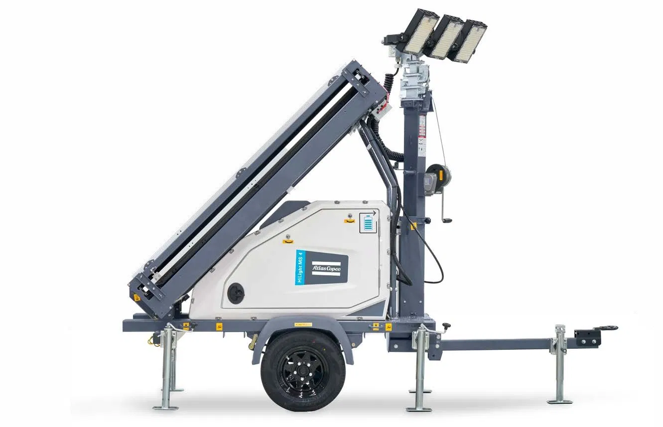 Solar-Powered Atlas Copco Hilight MS5 for Sustainable Lighting Solutions