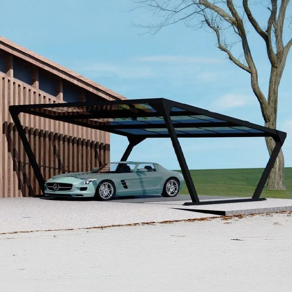 Intelligent Monitoring Corrosion-Resistant Solar Energy System Customizable Ground Mount System PV Carport