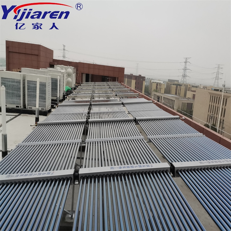 High-Efficiency Non-Pressurized 50 Vacuum Tubes Solar Collector Solar Water Heater for Hotel School Hot Water Project