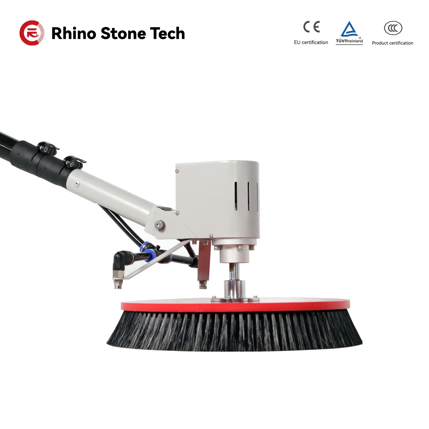 Rotating Solar Panel Cleaning Brush for Residential Photovoltaic Panels Washing Machine Dry / Wet Cleaning with 3.6m 5.4m 7.5m Carbon Fiber Handle