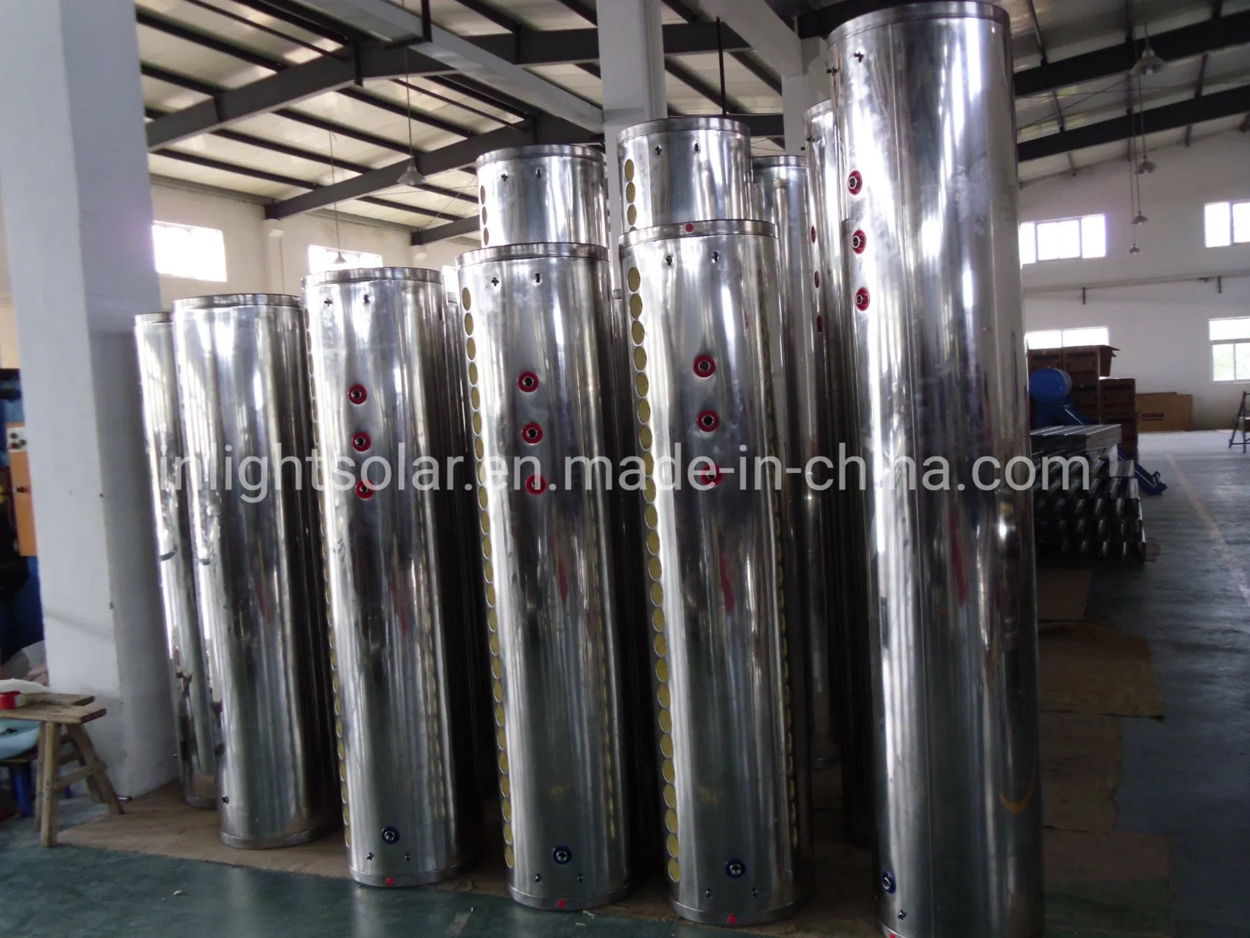 10tubes to 36tubes Compact Pressure Stainles Steel SUS201 Solar Water Heater