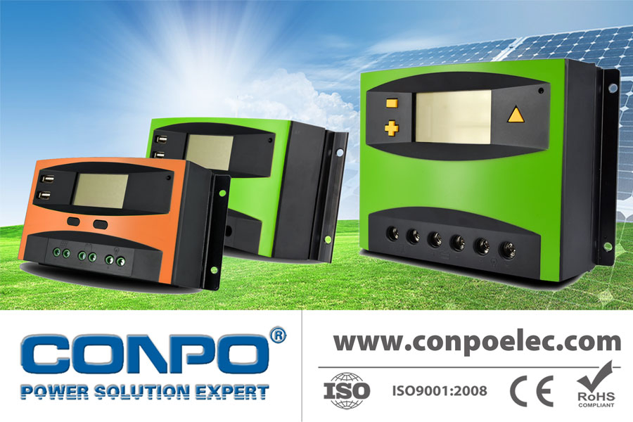 10A~100A, 12V/24V Auto., USB, LCD, PWM Solar Charger Controller