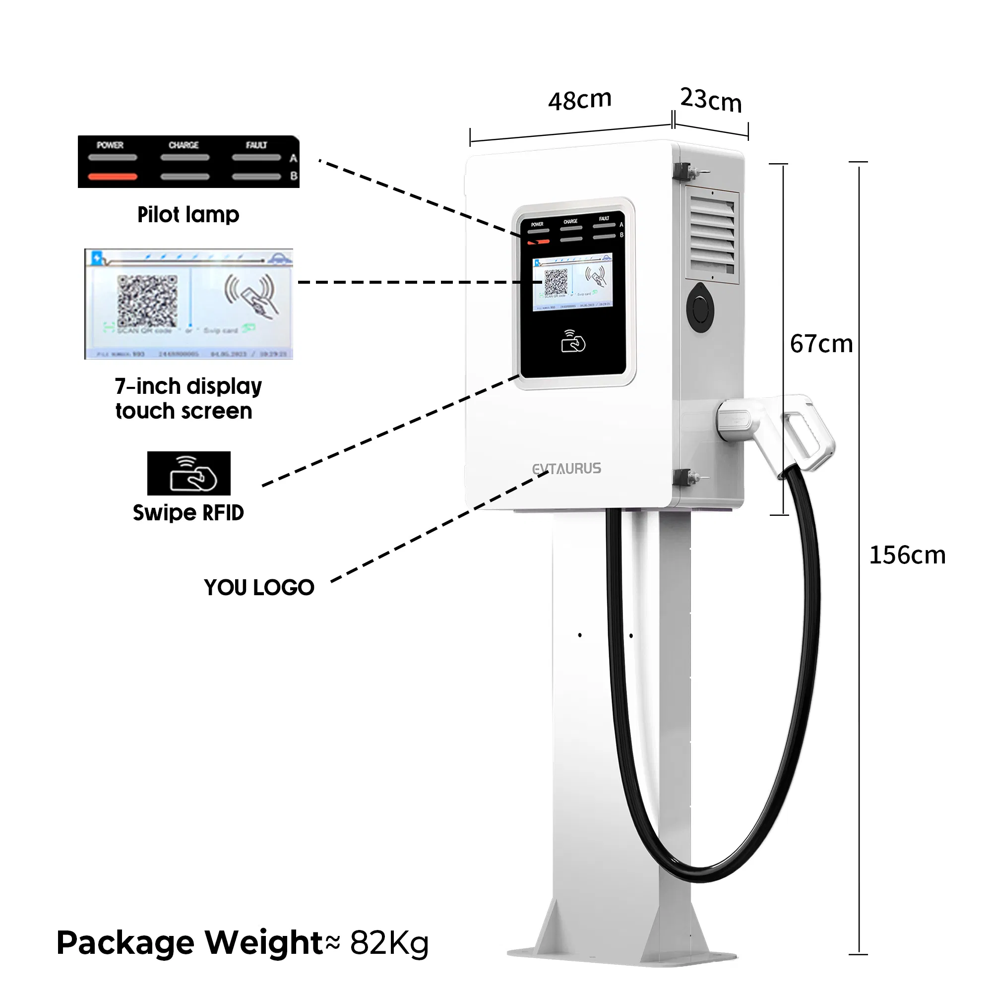 Wallbox Charging Pile Electric Car Charger Solar EV Charger EV Charging Station 30kw