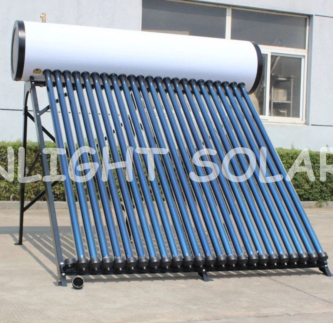 10-36tubes Color Steel Compact Heat Pipe Pressurized Solar Water Heater for Flat Roof