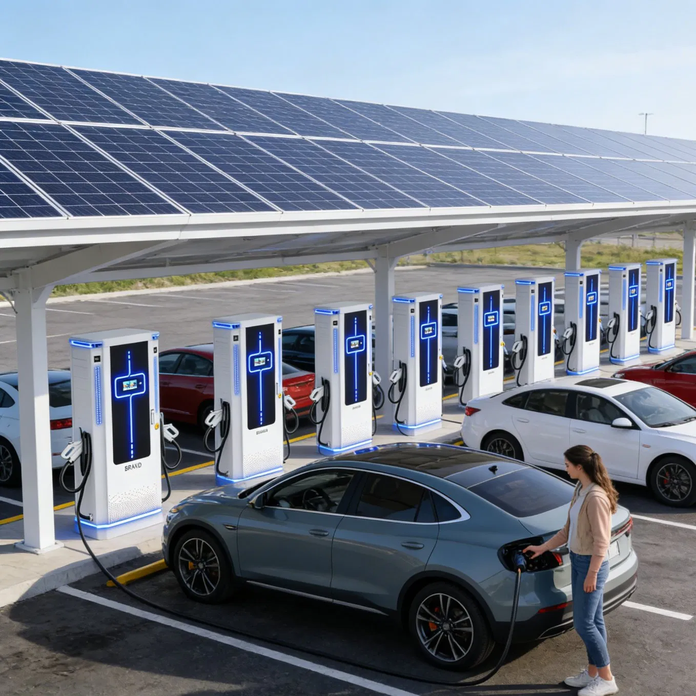 Solar CCS2 180kw EV Charging Station Ocpp 360kw Hybrid EV Charging Station CE UL