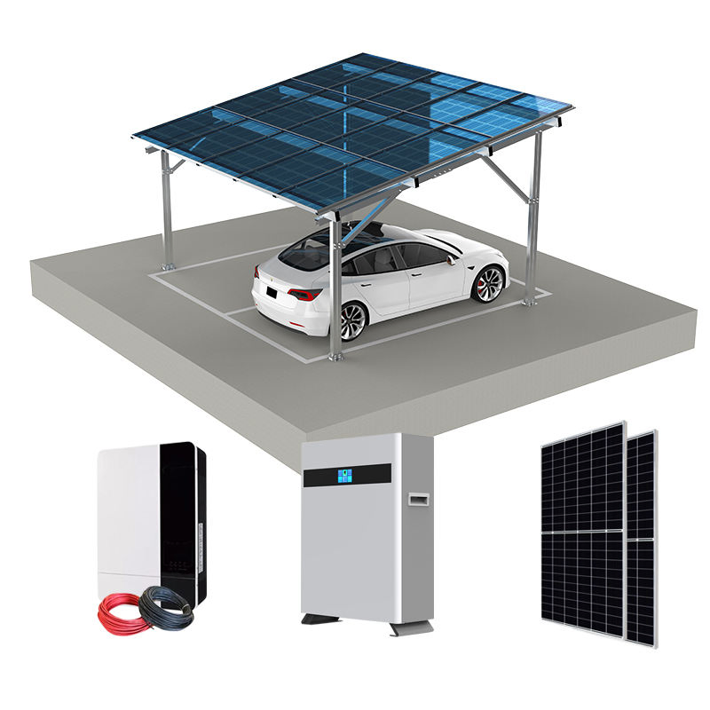 Customized Luwei Solar Zm Steel Energy Carport Commercial Kit Solutions