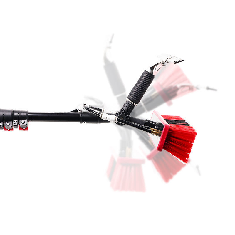 Durable Window Glass Cleaning Tools Solar Panel Cleaning Brush Water Fed Brush with Telescopic Pole