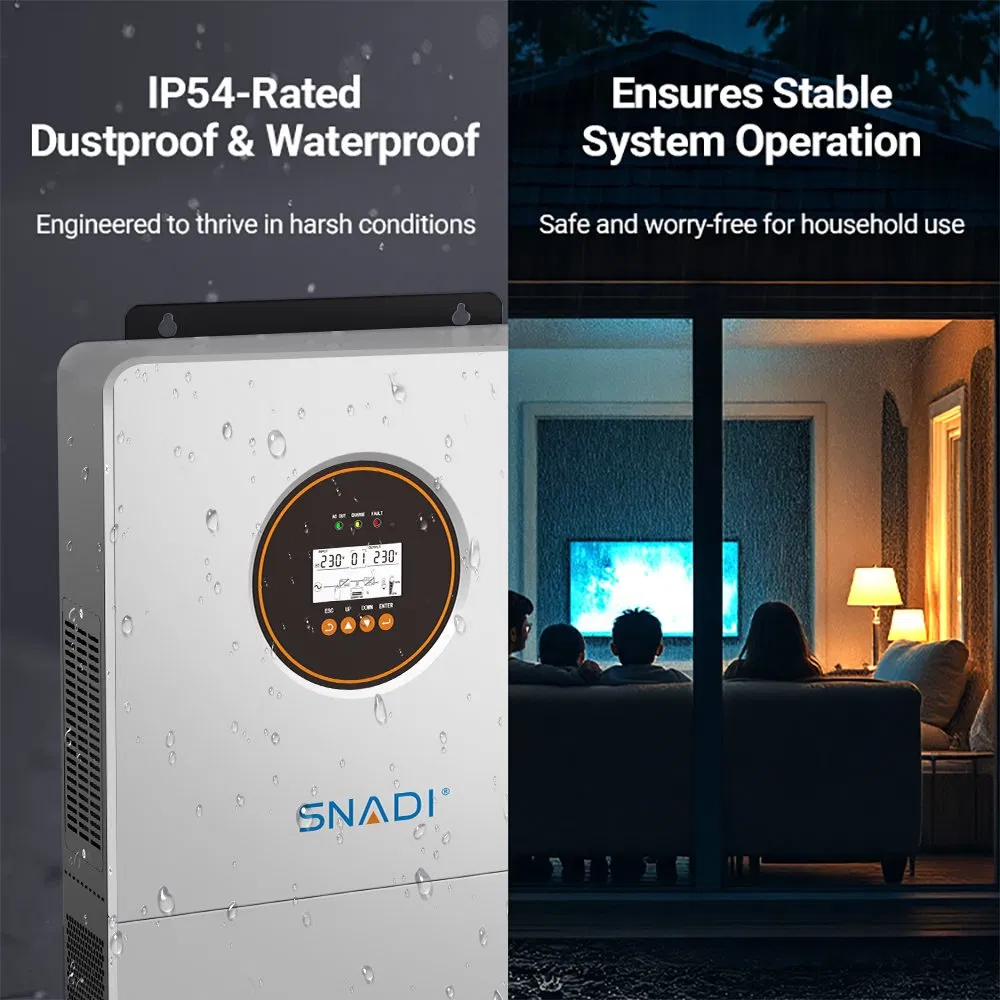 6kw 12kw Hybrid Solar Power Inverter IP54 with MPPT 48V 220V