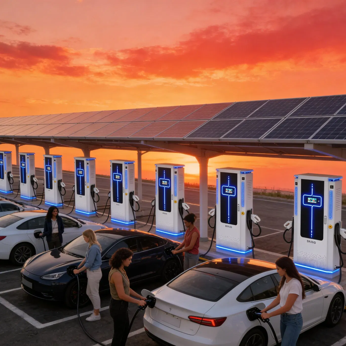 Solar CCS2 180kw EV Charging Station Ocpp 360kw Hybrid EV Charging Station CE UL