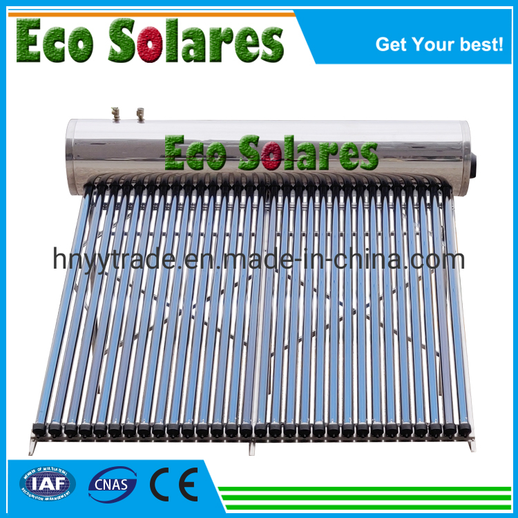 High Pressure Integrated Solar Water Heater with Heat Pipe Tubes