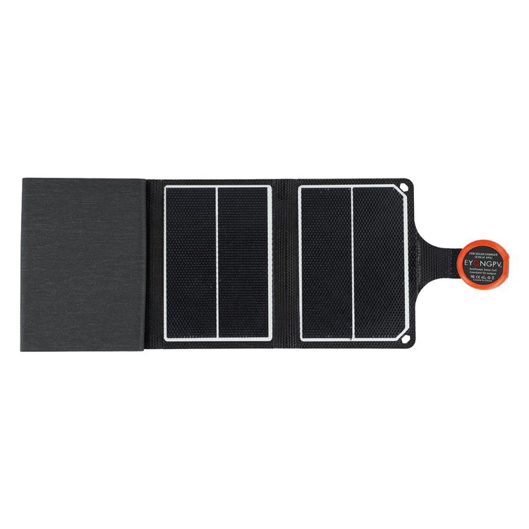 14W High-Efficiency Waterproof Outdoor Emergency Power Foldable Portable Solar Panel Charger