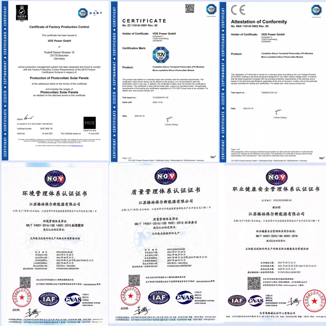 Certificates