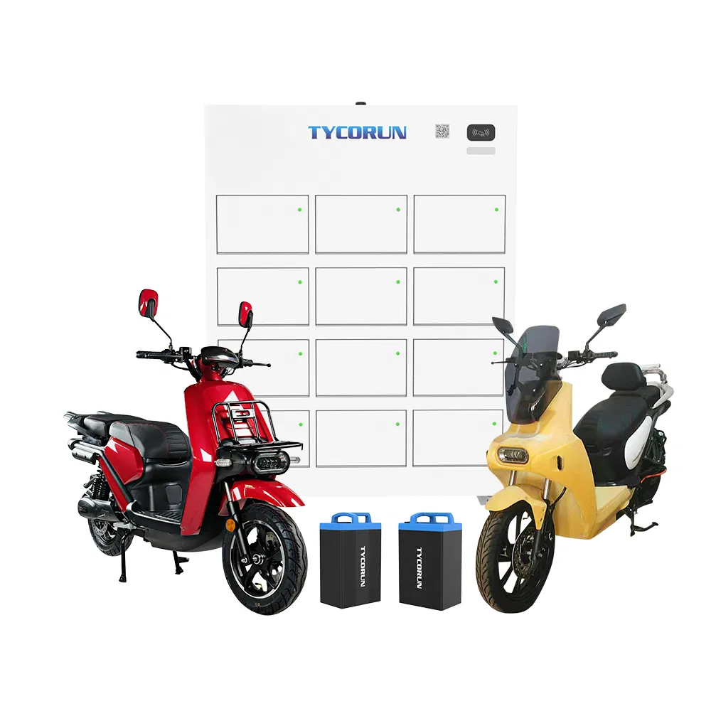 Tycorun Public Charging Station Cabinet Battery Swap Module EV Scooter Motorcycle Ebike Solar Battery Swapping Charging Station