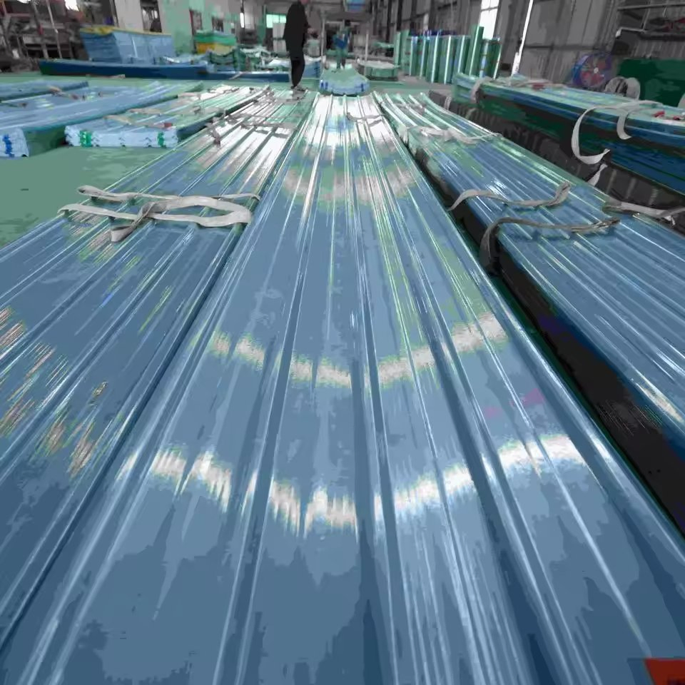 Wholesale Soundproof FRP Fiberglass Roof Sheet UPVC/PVC Corrugated Sheet Plastic Solar Panel Glass Fiber Roofing Tile for Construction Building