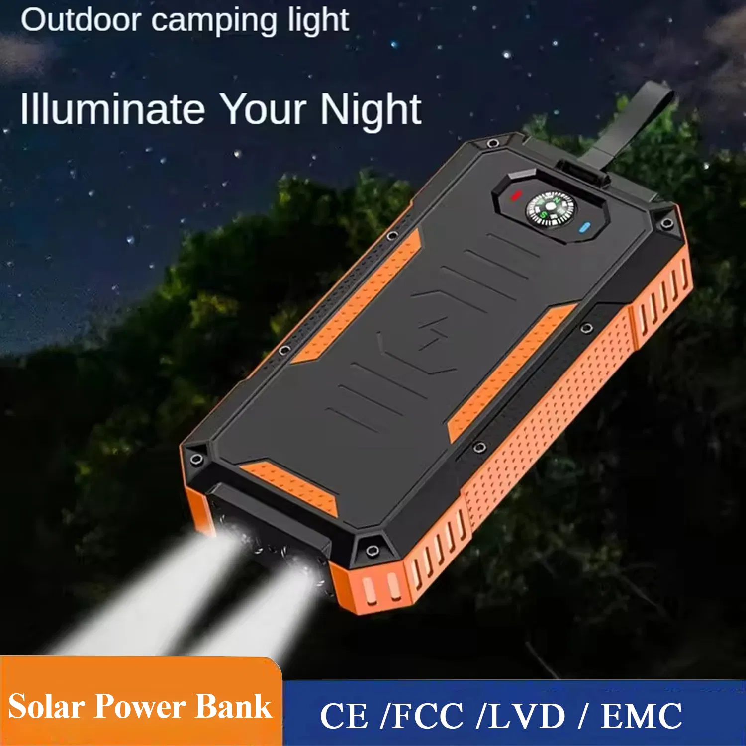 High-Capacity Portable Power Bank: Travel-Friendly Solar Charging Solution