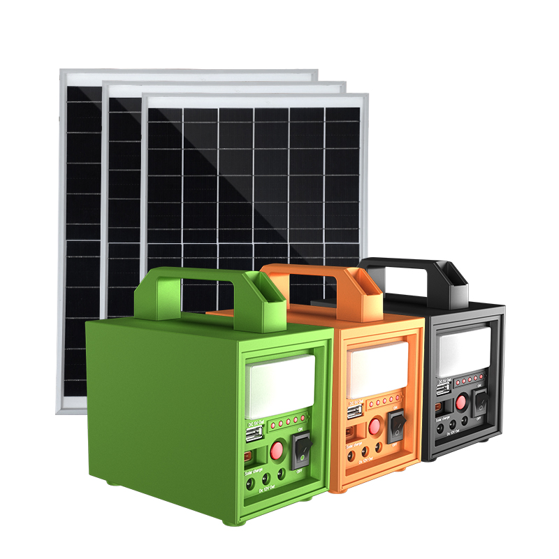 Home Solar Power Storage System with LED Outdoor Lighting
