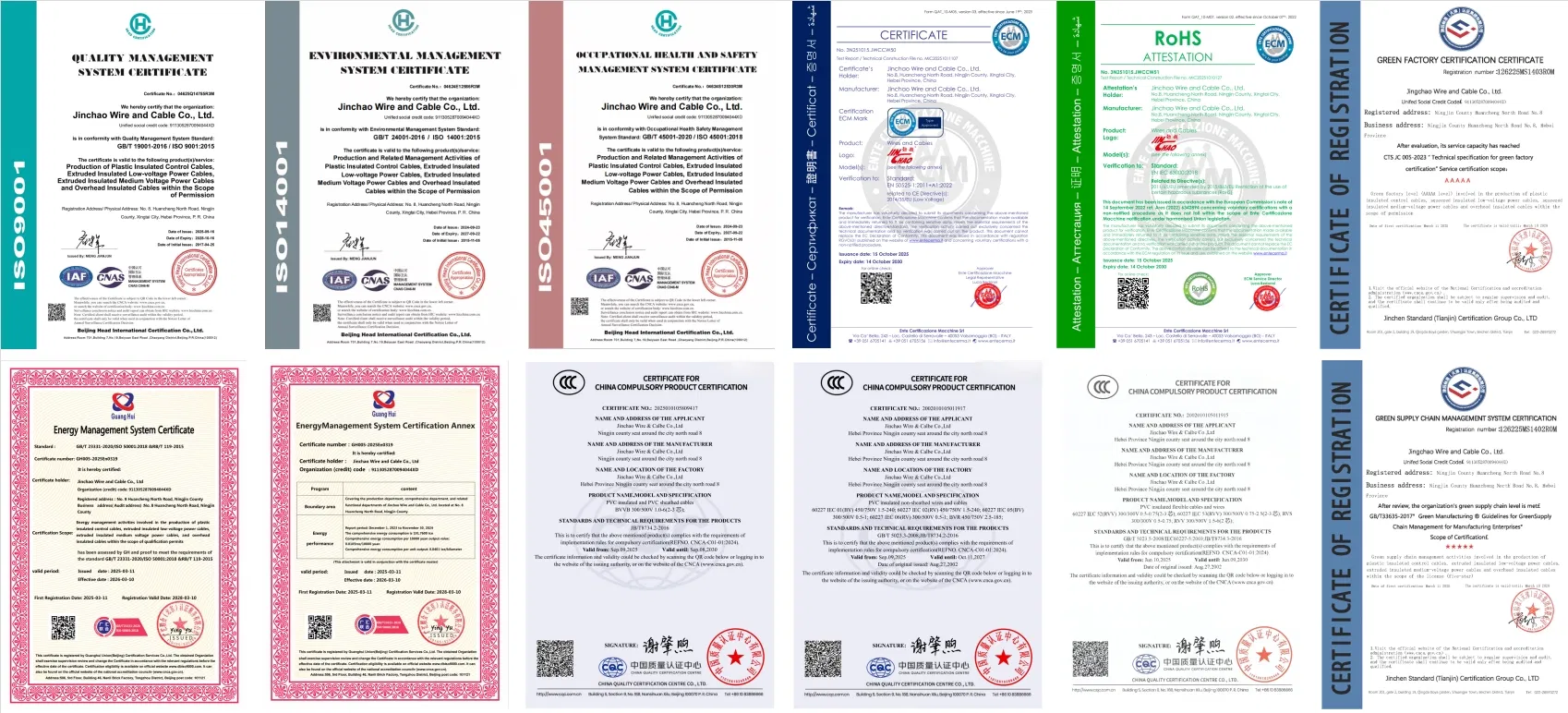 Certifications