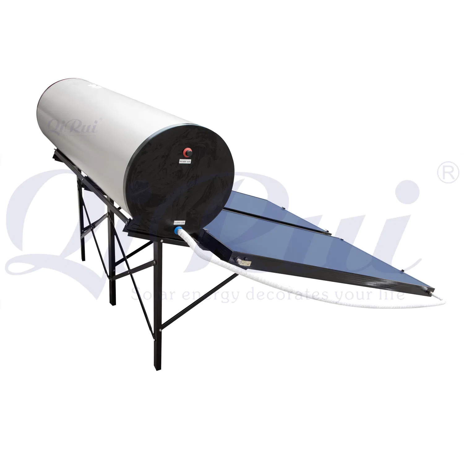 150L 200L 250L 300 Liter Enamel Jacket Tank Chauffe-Eau Solaire Indirect Geyser Pressurized Flat Plate Panel Collector Solar Hot Water Heater Heating System