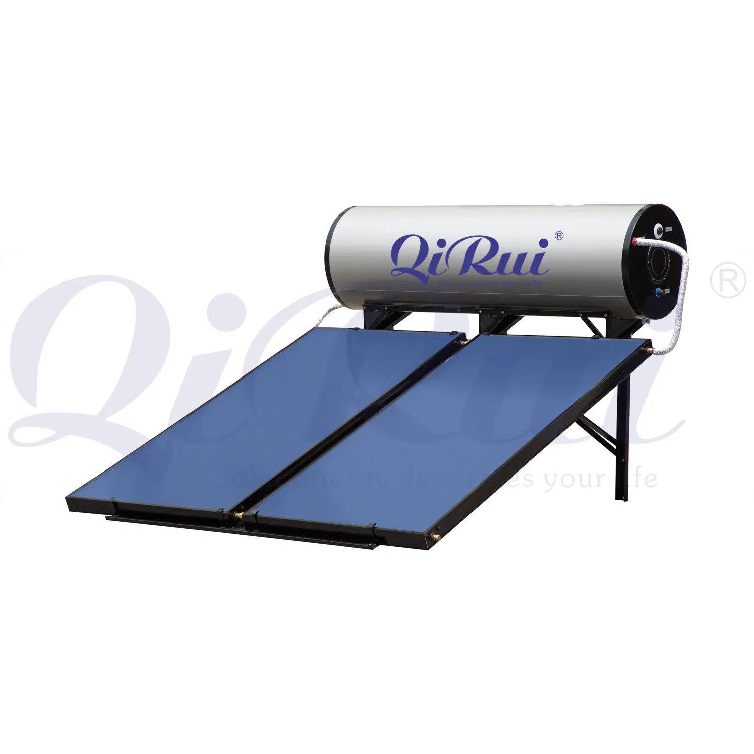 150L 200L 250L 300 Liter Enamel Jacket Tank Chauffe-Eau Solaire Indirect Geyser Pressurized Flat Plate Panel Collector Solar Hot Water Heater Heating System