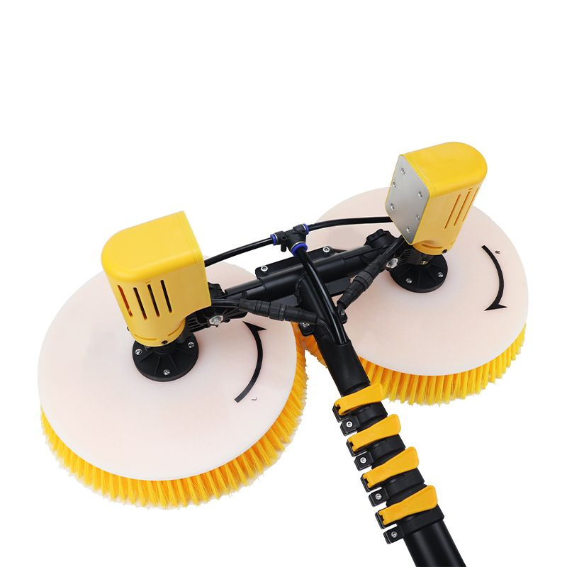 Double Head Industrial Solar Cell Panels Brush Solar Panel Cleaning Rotating Brush