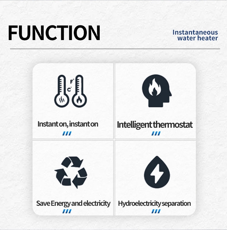 Mini Portable Solar Real-Time Heating Heater Blender Multi-Protection Heating Element Instant Electric Water Heater