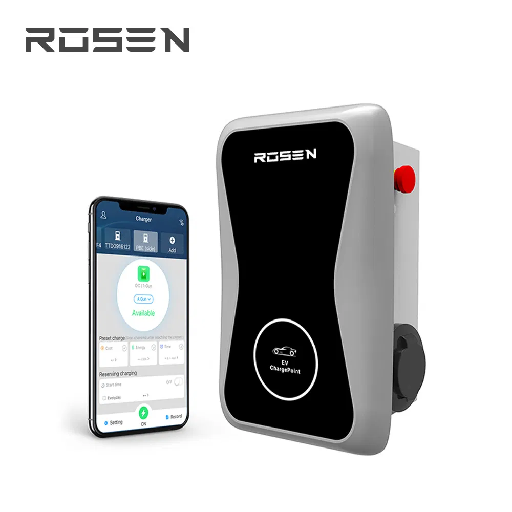 Rosenpv Solar Power 7kw EV Charger Wall Box Charger Charging Station Cost