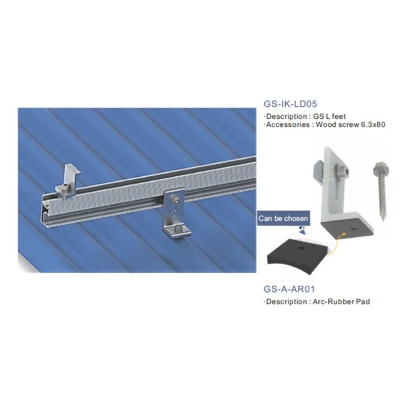 Sunrange High Quality Aluminum Roof Mounting System Bracket Solar Panel for Solar Eneygy Storage