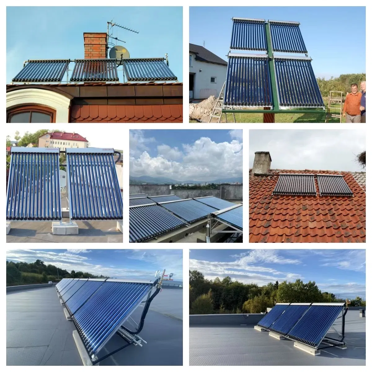 Solar Water Heater Split Type with Flat Plate Solar Collectors Heat Pipe Solar Collector (Pressurized)