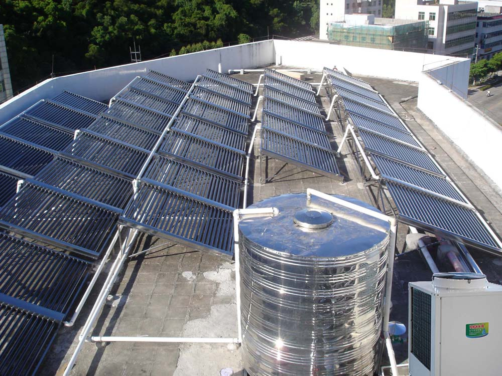 Domesitc and Commercial Upressurized Pressurized Solar Thermal Hybrid Hot Water Heating System Solution