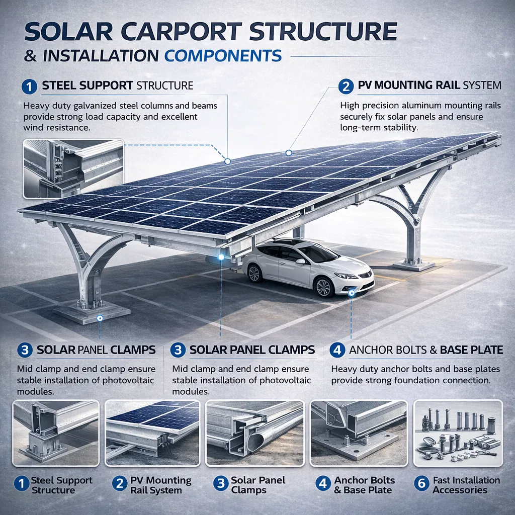 Premium Solar Carport Solution for Innovative Green Energy