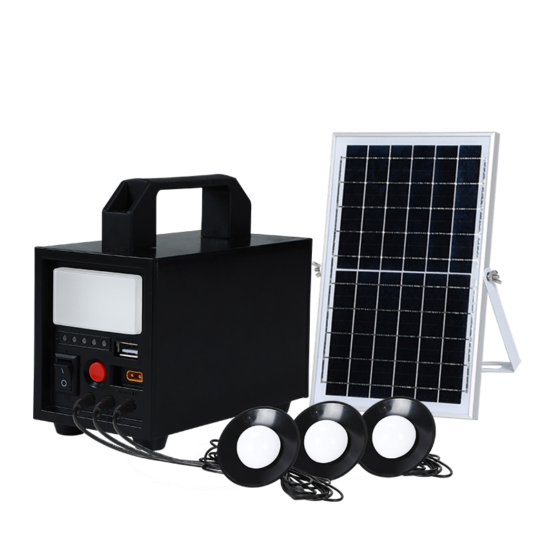 Home Solar Power Storage System with LED Outdoor Lighting