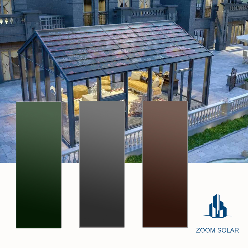 2025 New Thin Film BIPV Solar Modules Transparent Solar Panels and BIPV Solar Roof Tiles for Building Integrated Photovoltaic Systems