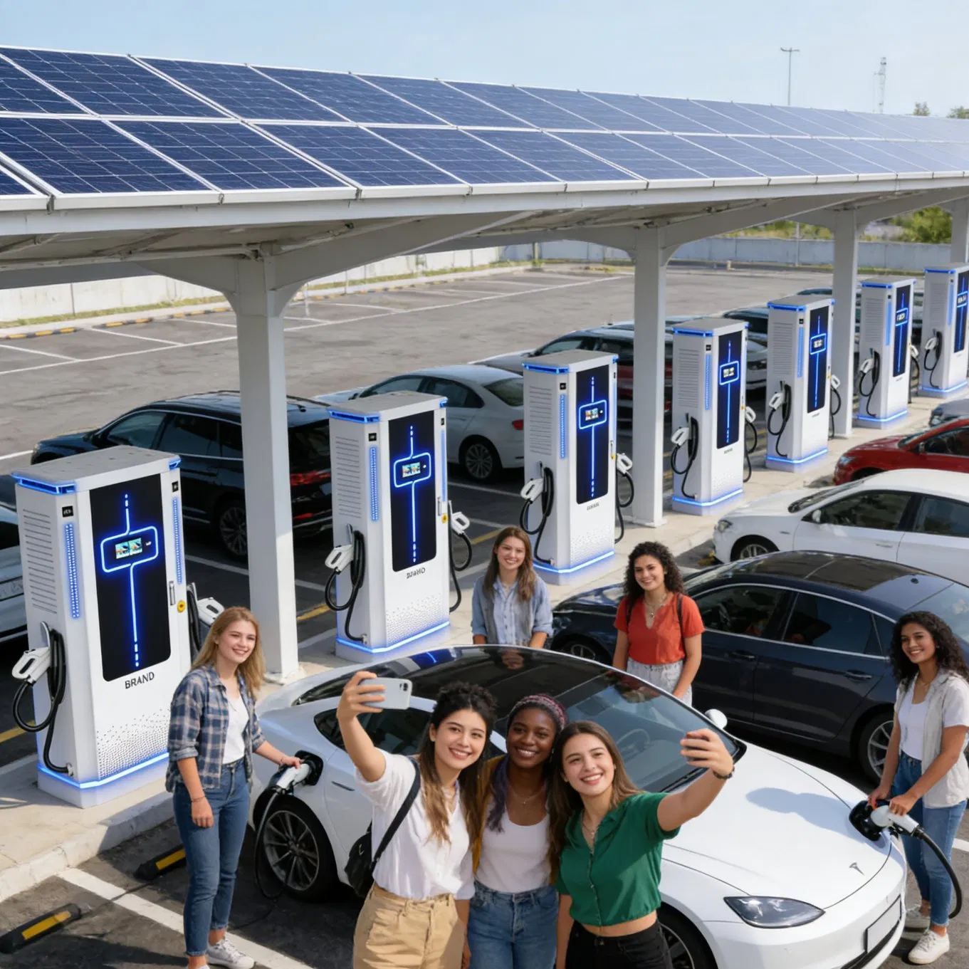 Solar CCS2 180kw EV Charging Station Ocpp 360kw Hybrid EV Charging Station CE UL