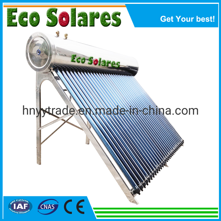 High Pressure Integrated Solar Water Heater with Heat Pipe Tubes