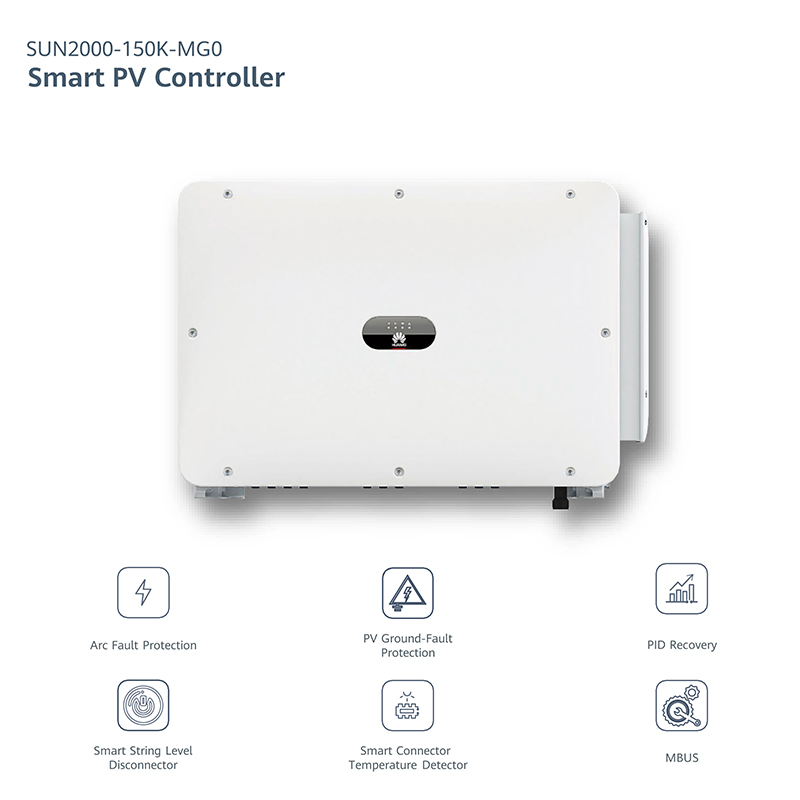 Huawei Sun2000 150ktl Mg0 150kw Solar Inverter 988 Percent Efficiency 7 MPPT Trackers IP66 Protection High Reliability for Industrial PV Plants