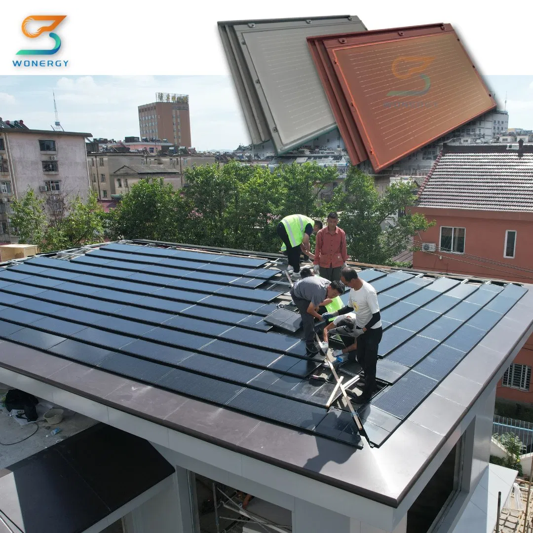 Wonergy BIPV Solar Roof Tiles 87W 220V Solar Panel Powered Electricity Solar Roofing Tile
