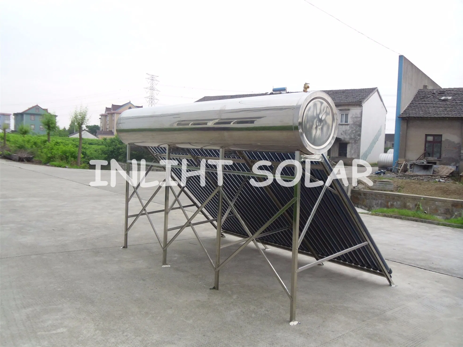 10tubes to 36tubes Compact Pressure Stainles Steel SUS201 Solar Water Heater