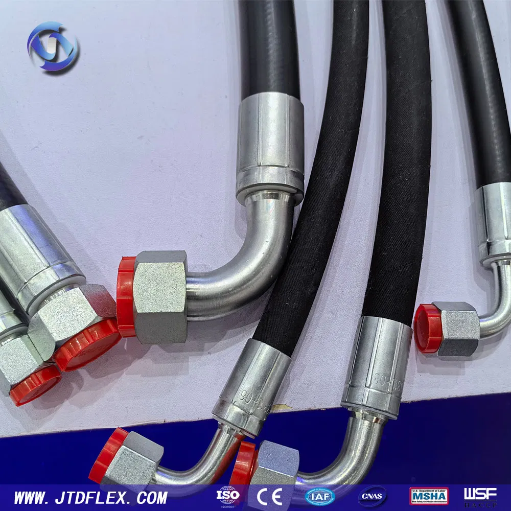 Manufacturer Direct Sales High Pressure Braided Industrial Flexible Rubber Hydraulic Hose SAE 100r2at DIN En853 2sn with Two Steel Wire Braids