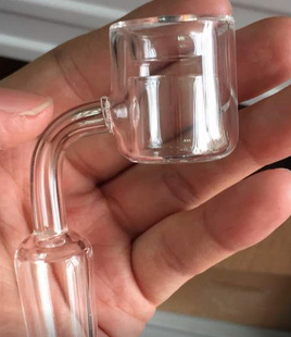 Hbking High Quality Quartz Banger for Concentrate Wax Double Layers Glass Bowl Thick Quartz Banger