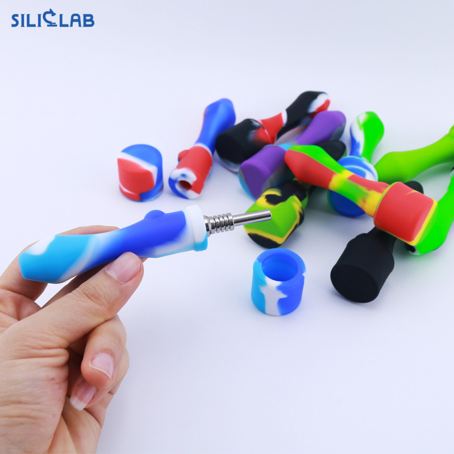Mini Silicone Nectar Collector Honey DAB Smoking Pipe
