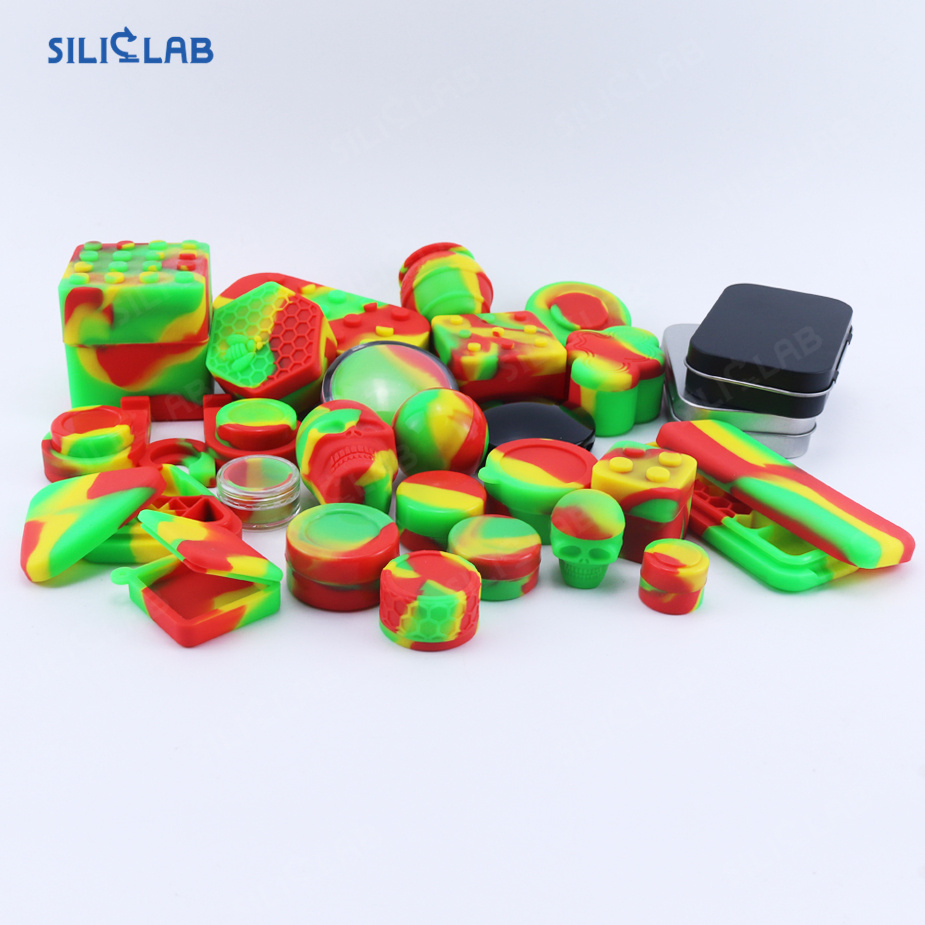 Custom 2ml 3ml 5ml Transparent Round Storage Container Silicone Lid Concentrate Oil Wax Small Honey Jar