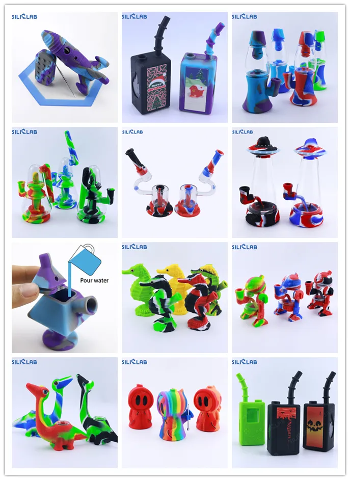 Silicone Plus Glass Water Pipes