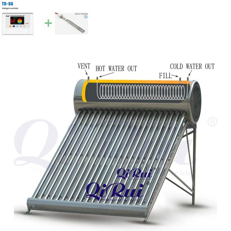 Roof Mounted 150L-360L Vacuum Tube Pressurized Solar Hot Water System