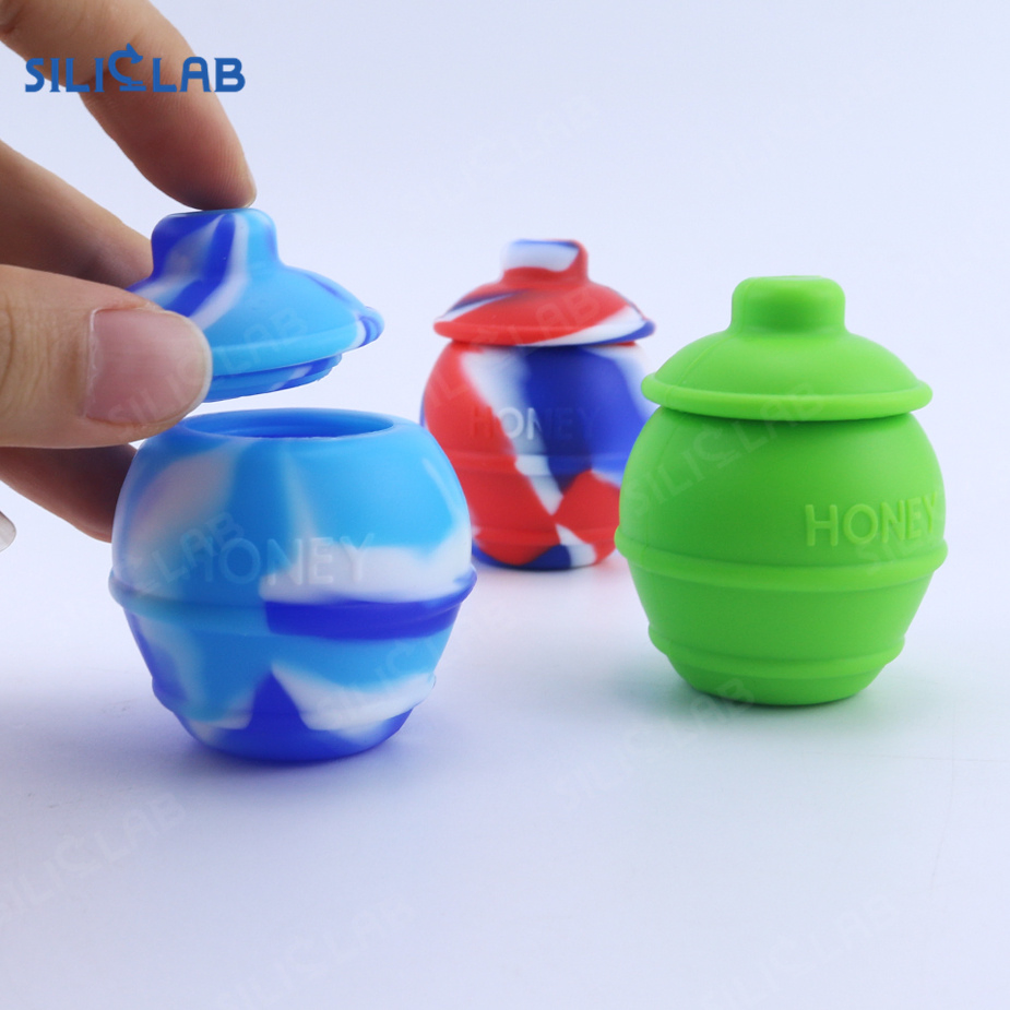 Honeybee Honey DAB Box Bee Insects Container Ultimate Nonstick Silicone Containers Silicone Jar