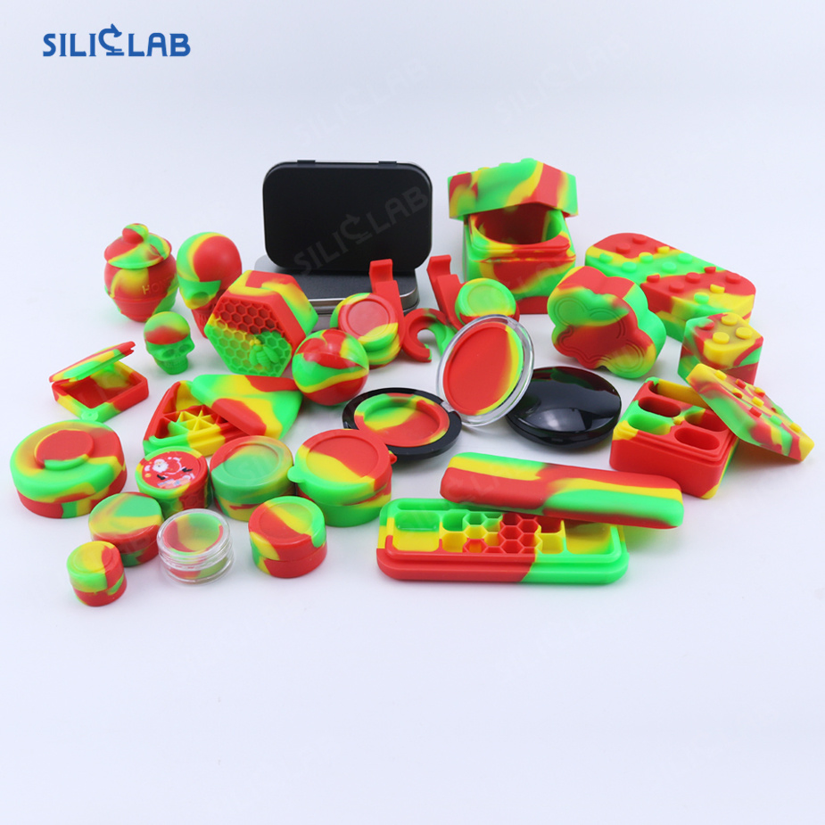 Custom 2ml 3ml 5ml Transparent Round Storage Container Silicone Lid Concentrate Oil Wax Small Honey Jar